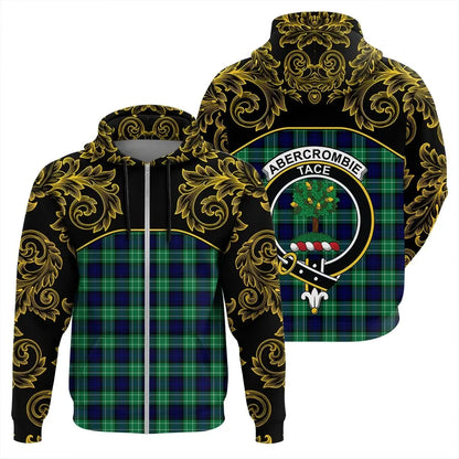 Printivon Abercrombie Tartan Clan Crest Zip Hoodie Empire I