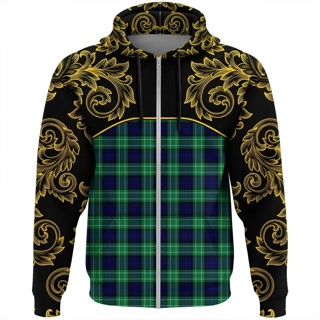 Printivon Abercrombie Tartan Clan Crest Zip Hoodie Empire I