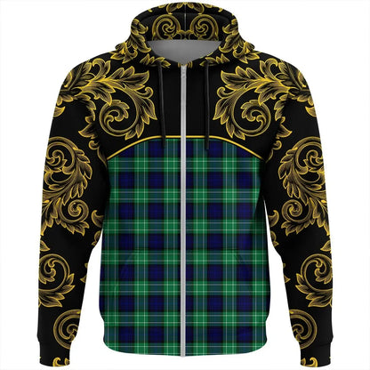 Printivon Abercrombie Tartan Clan Crest Zip Hoodie Empire I