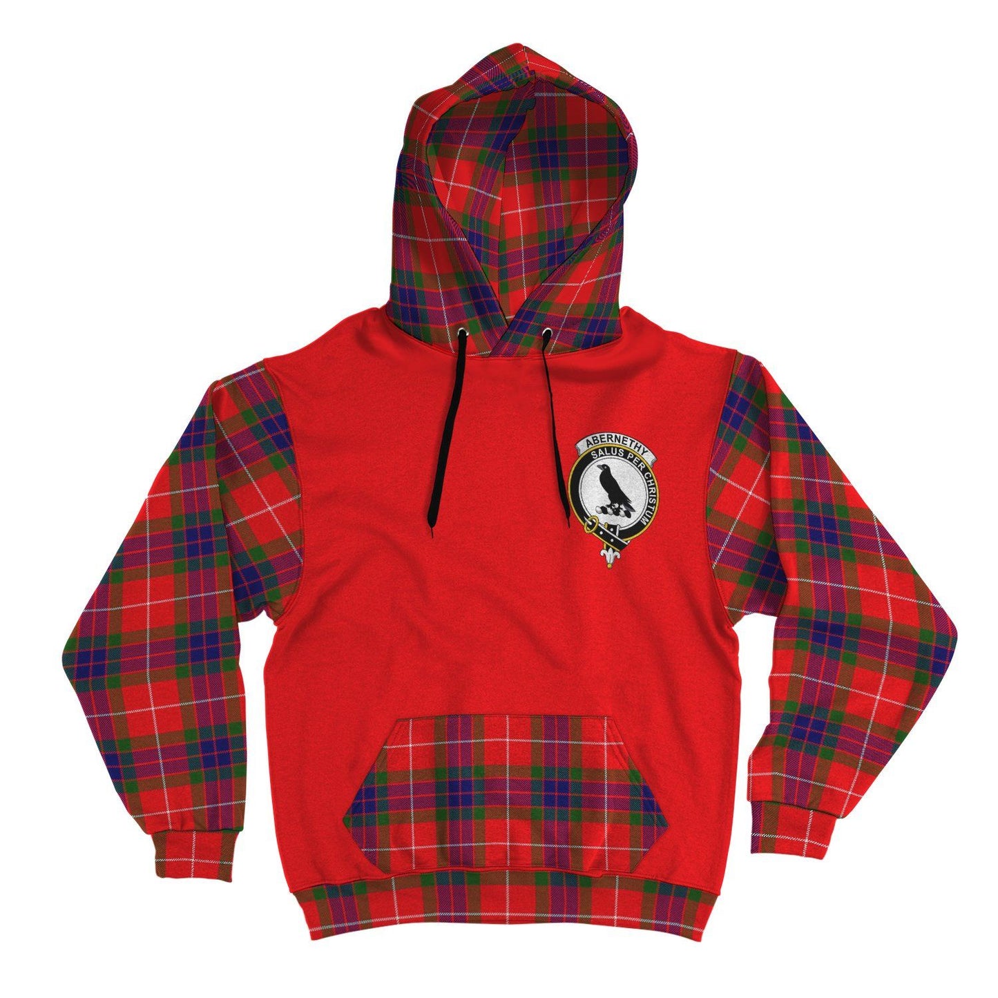 Printivon Abernethy Clans Tartan All Over Hoodie Sleeve Color