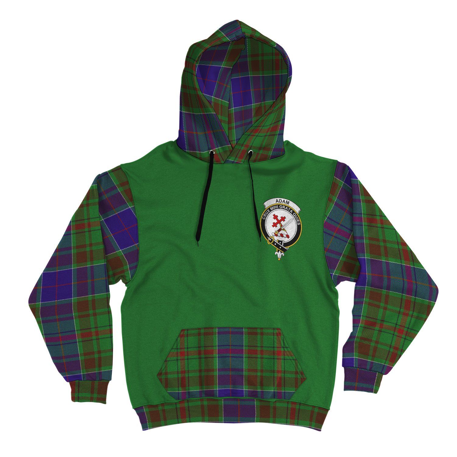 Printivon Adam Clans Tartan All Over Hoodie Sleeve Color