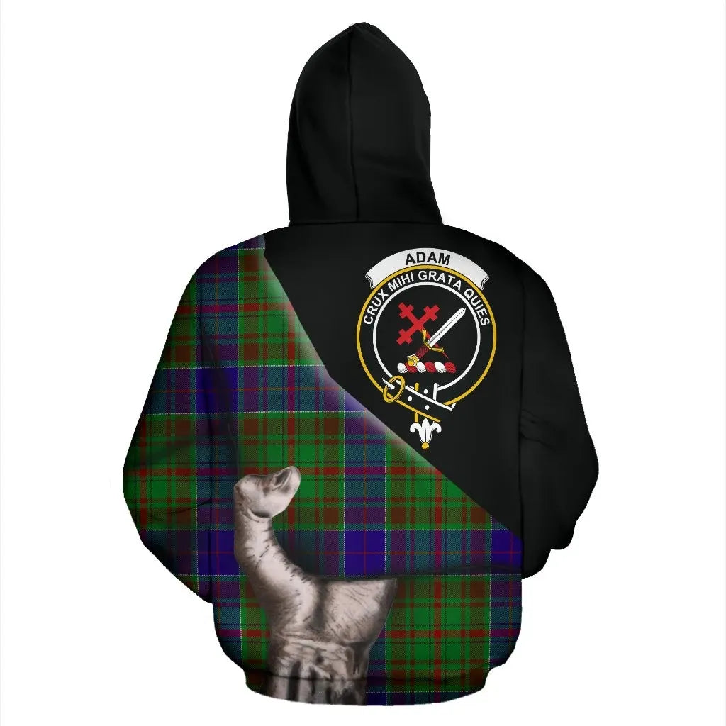 Printivon Adam Tartan Clan Crest Hoodie Patronage