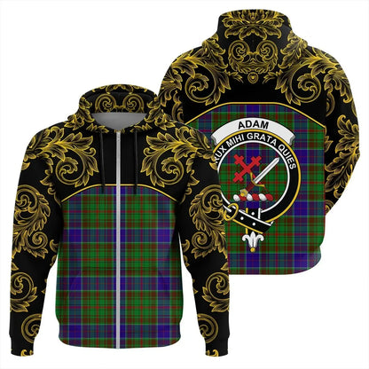 Printivon Adam Tartan Clan Crest Zip Hoodie Empire I