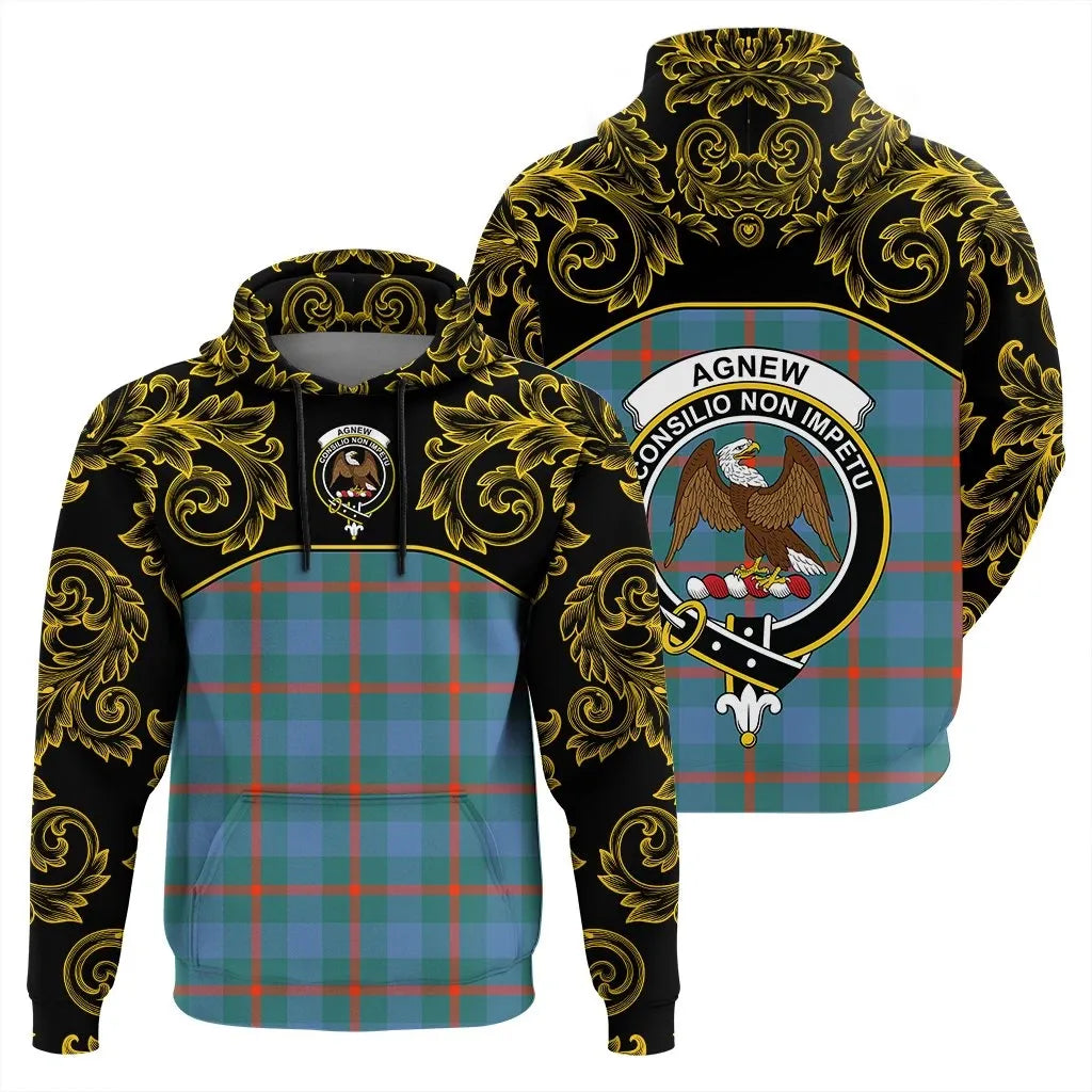 Printivon Agnew Ancient Tartan Clan Crest Hoodie Empire I