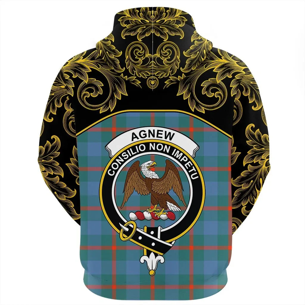 Printivon Agnew Ancient Tartan Clan Crest Hoodie Empire I