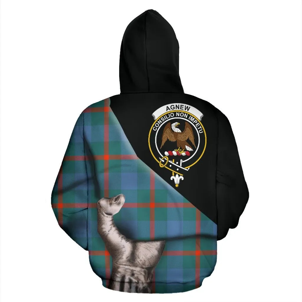 Printivon Agnew Ancient Tartan Clan Crest Hoodie Patronage