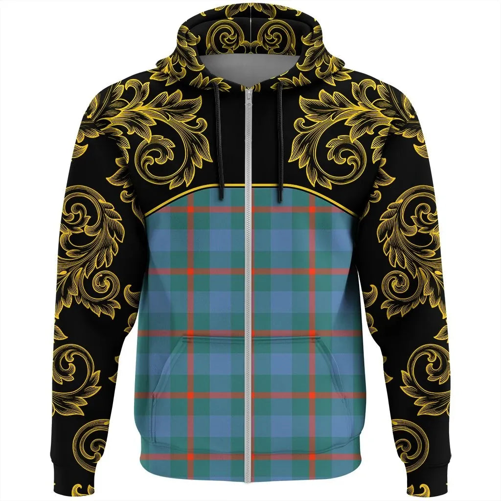 Printivon Agnew Ancient Tartan Clan Crest Zip Hoodie Empire I