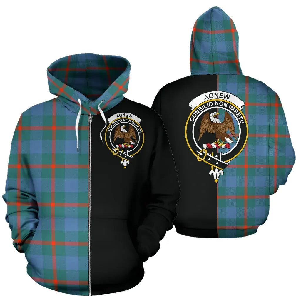 Printivon Agnew Ancient Tartan Hoodie Half Of Me