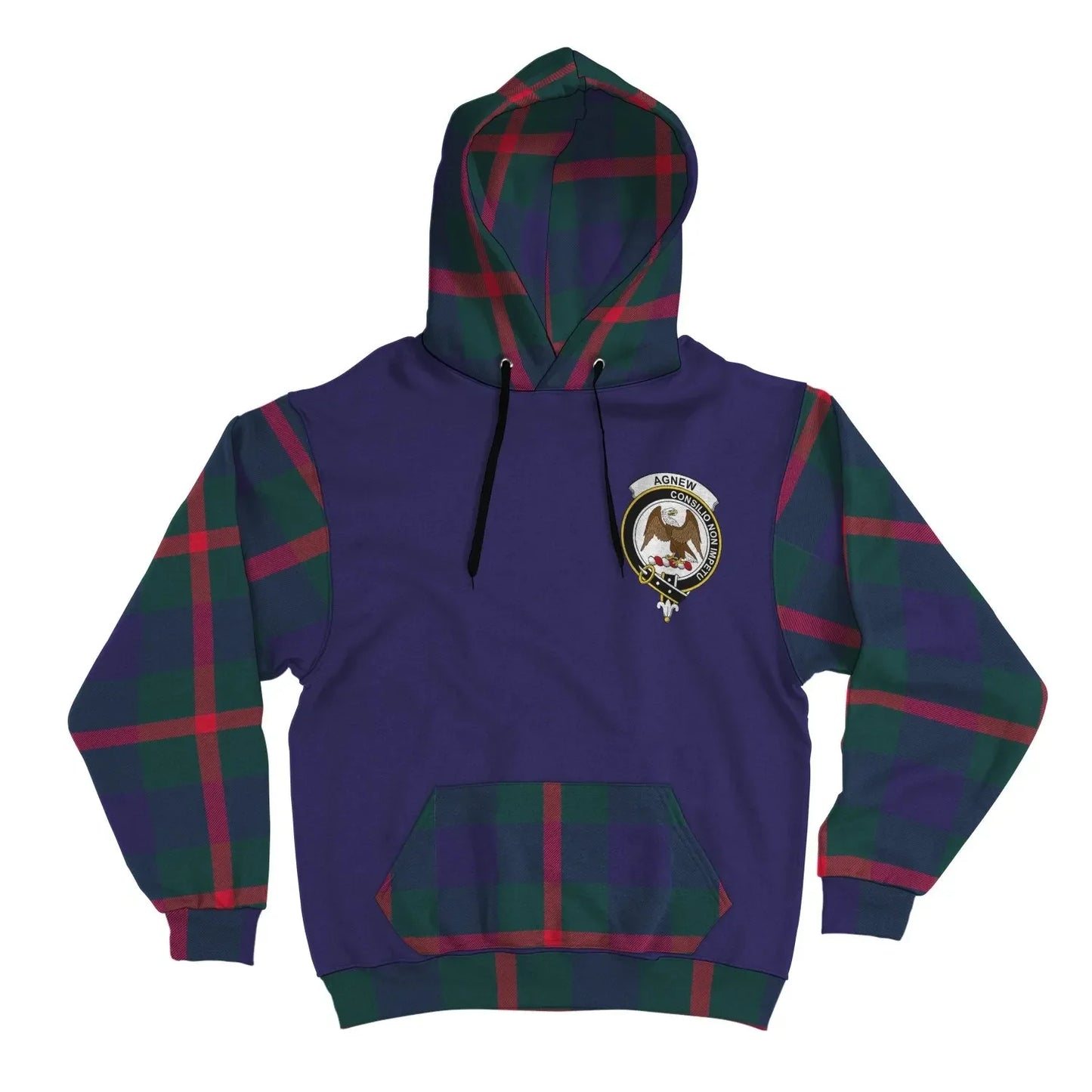 Printivon Agnew Clans Tartan All Over Hoodie Sleeve Color