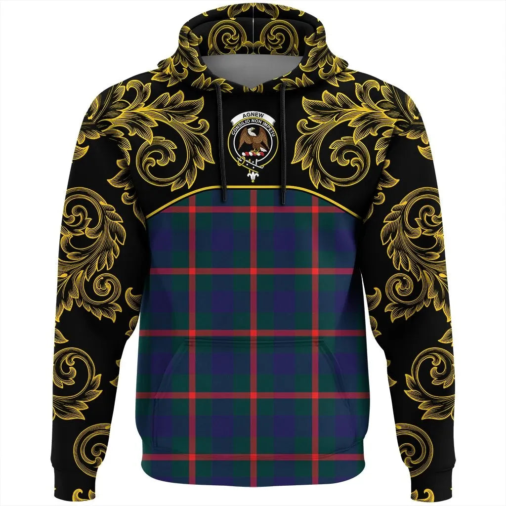 Printivon Agnew Modern Tartan Clan Crest Hoodie Empire I
