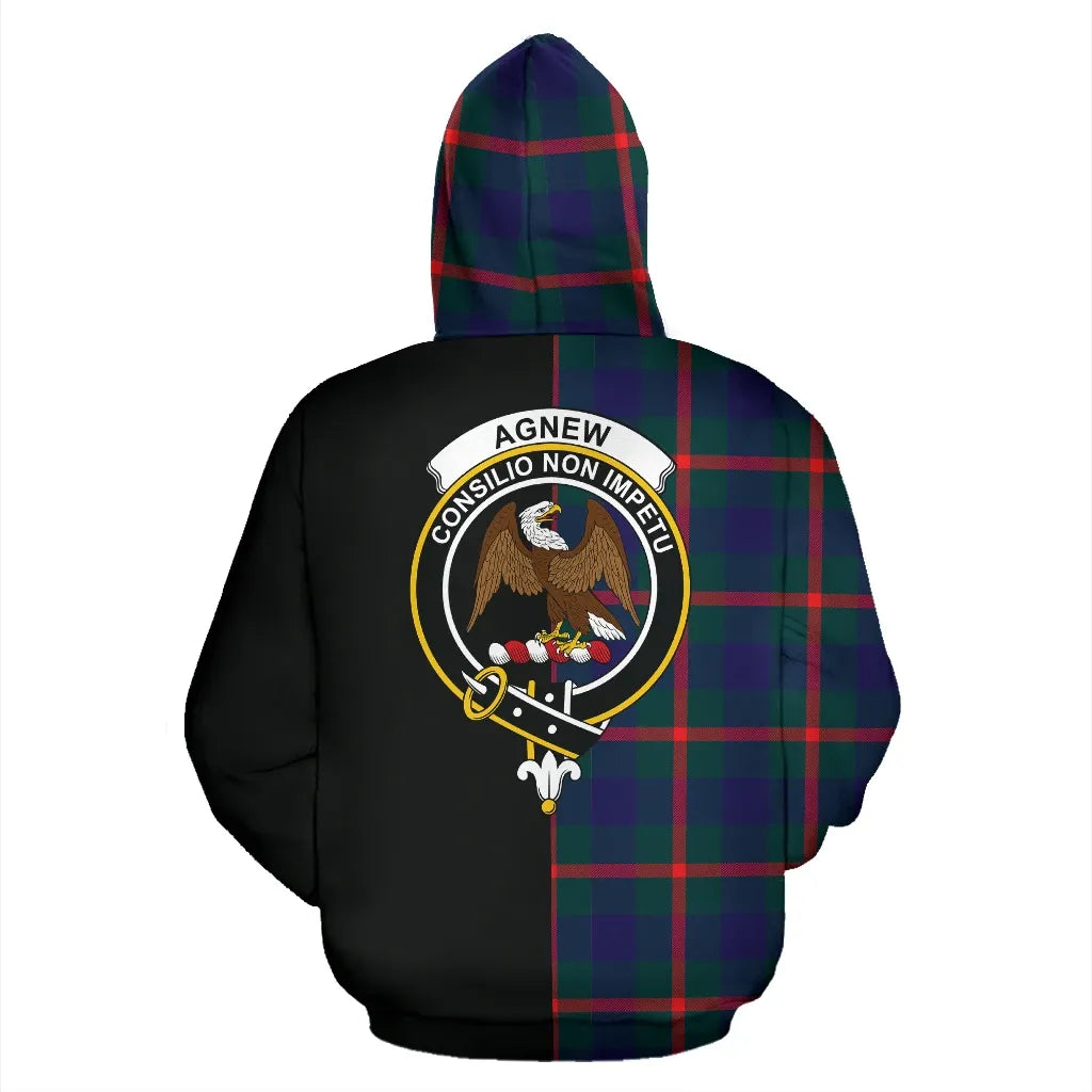 Printivon Agnew Modern Tartan Hoodie Half Of Me