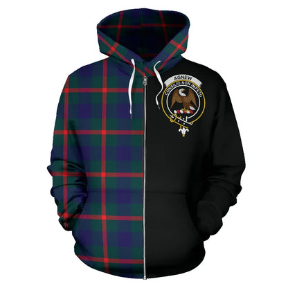 Printivon Agnew Modern Tartan Hoodie Half Of Me