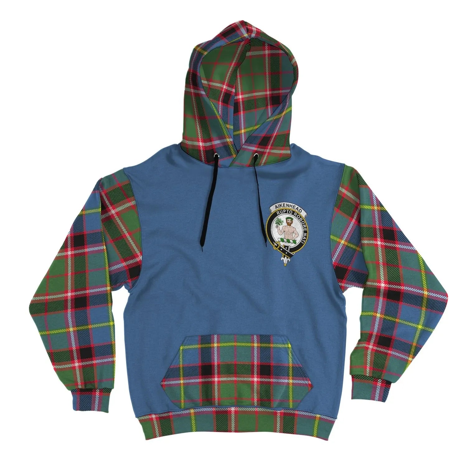 Printivon Aikenhead Clans Tartan All Over Hoodie Sleeve Color