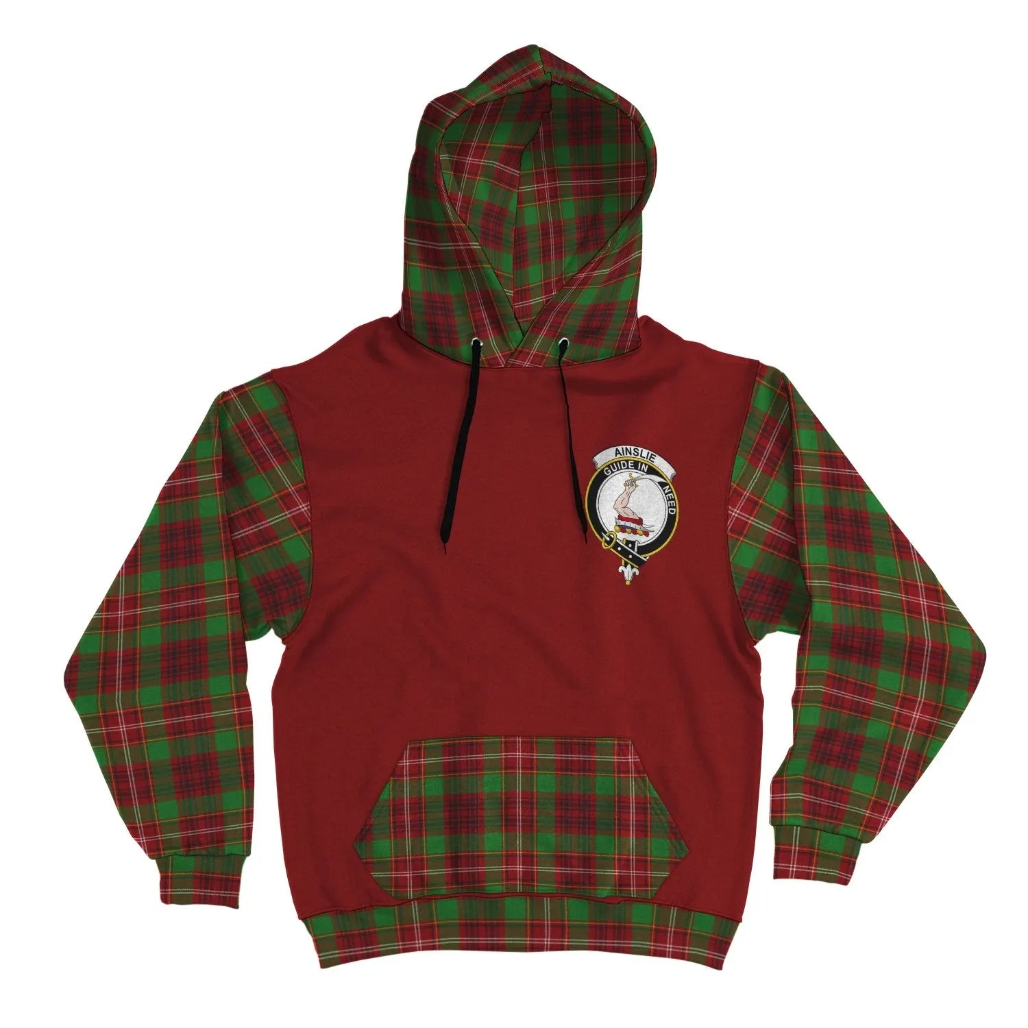 Printivon Ainslie Clans Tartan All Over Hoodie Sleeve Color