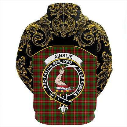 Printivon Ainslie Tartan Clan Crest Zip Hoodie Empire I