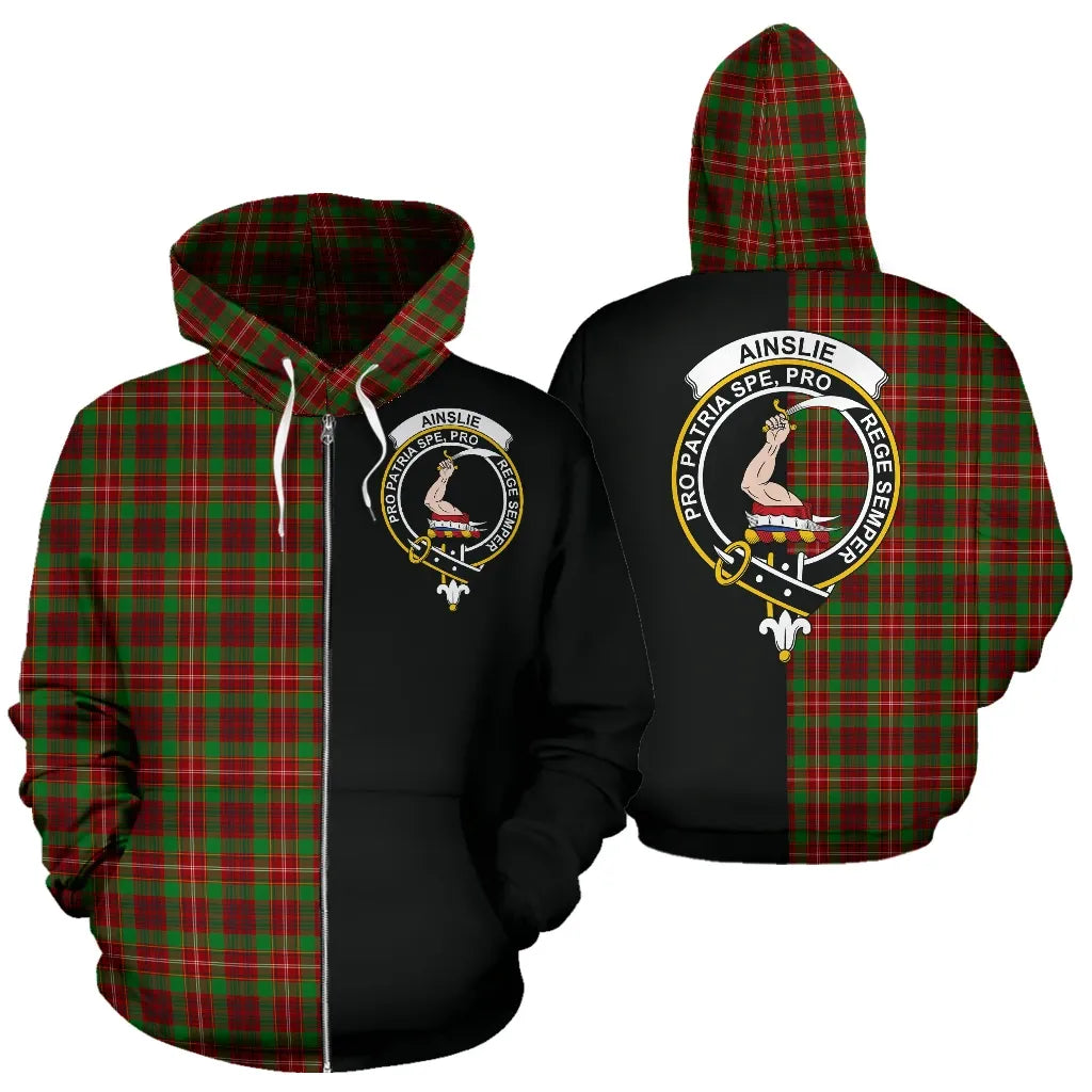Printivon Ainslie Tartan Hoodie Half Of Me
