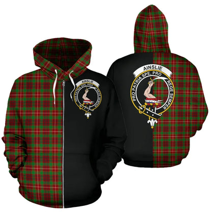 Printivon Ainslie Tartan Hoodie Half Of Me