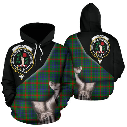 Printivon Aiton Tartan Clan Crest Hoodie Patronage