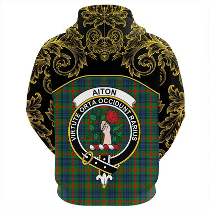 Printivon Aiton Tartan Clan Crest Zip Hoodie Empire I