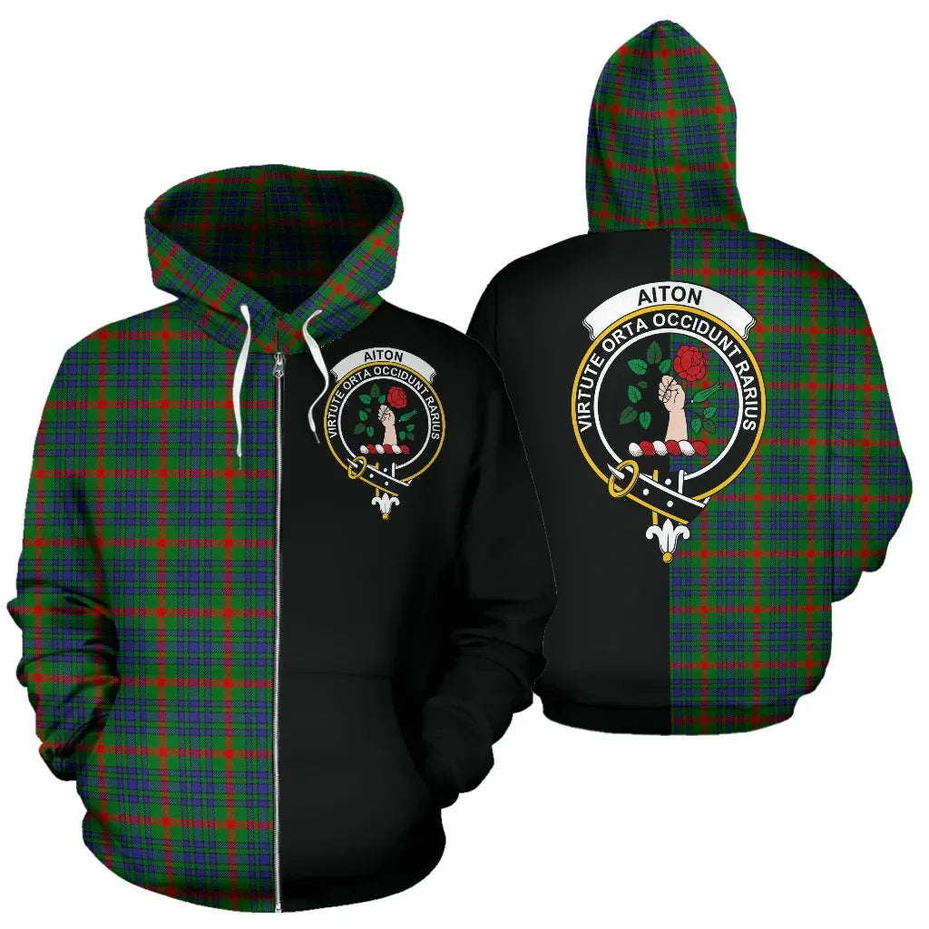 Printivon Aiton Tartan Hoodie Half Of Me