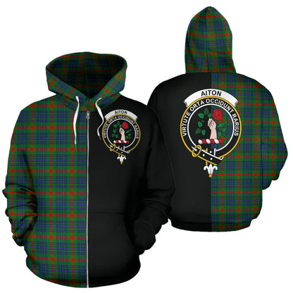 Printivon Aiton Tartan Hoodie Half Of Me