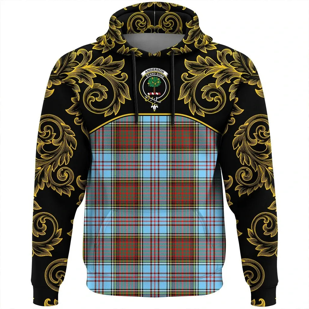 Printivon Anderson Ancient Tartan Clan Crest Hoodie Empire I