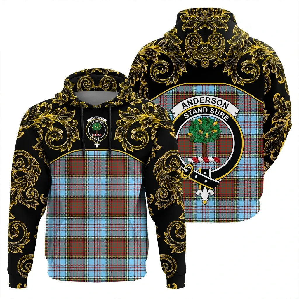 Printivon Anderson Ancient Tartan Clan Crest Hoodie Empire I