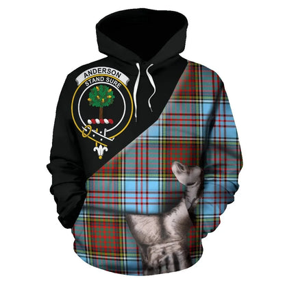 Printivon Anderson Ancient Tartan Clan Crest Hoodie Patronage