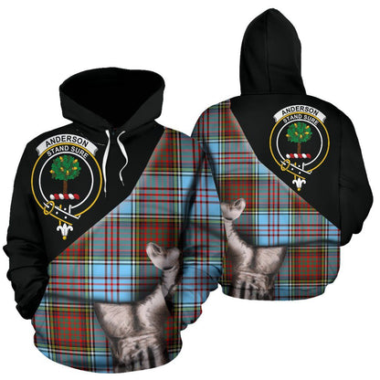 Printivon Anderson Ancient Tartan Clan Crest Hoodie Patronage