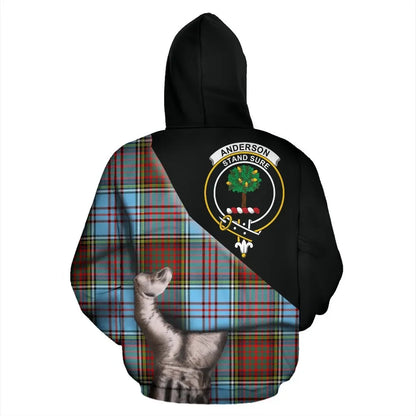 Printivon Anderson Ancient Tartan Clan Crest Hoodie Patronage