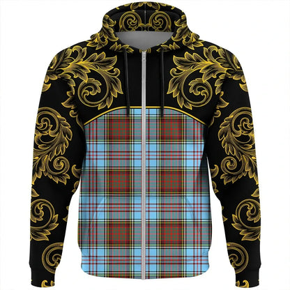 Printivon Anderson Ancient Tartan Clan Crest Zip Hoodie Empire I