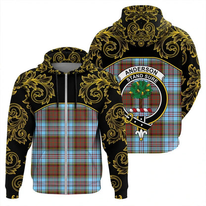 Printivon Anderson Ancient Tartan Clan Crest Zip Hoodie Empire I