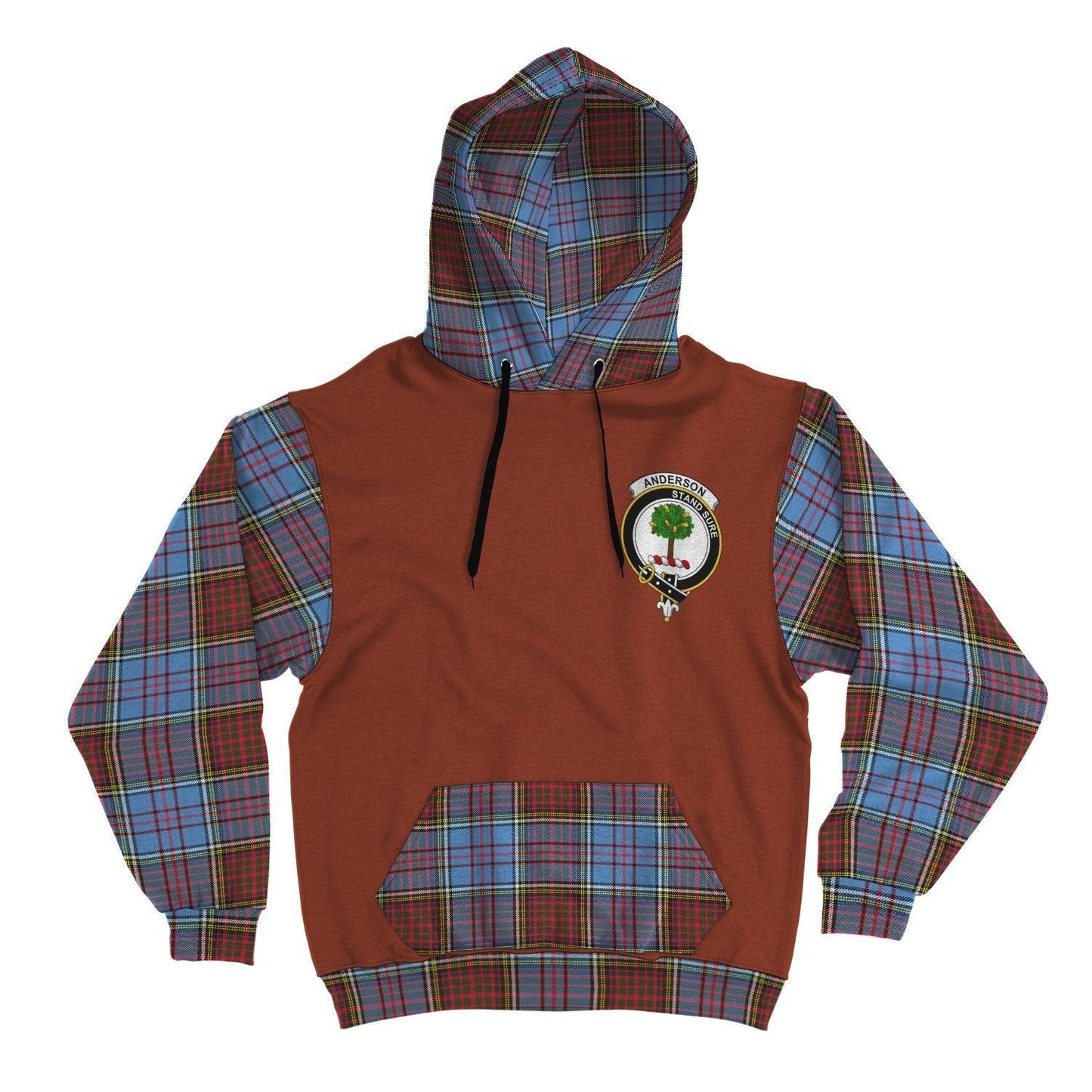 Printivon Anderson Clans Tartan All Over Hoodie Sleeve Color