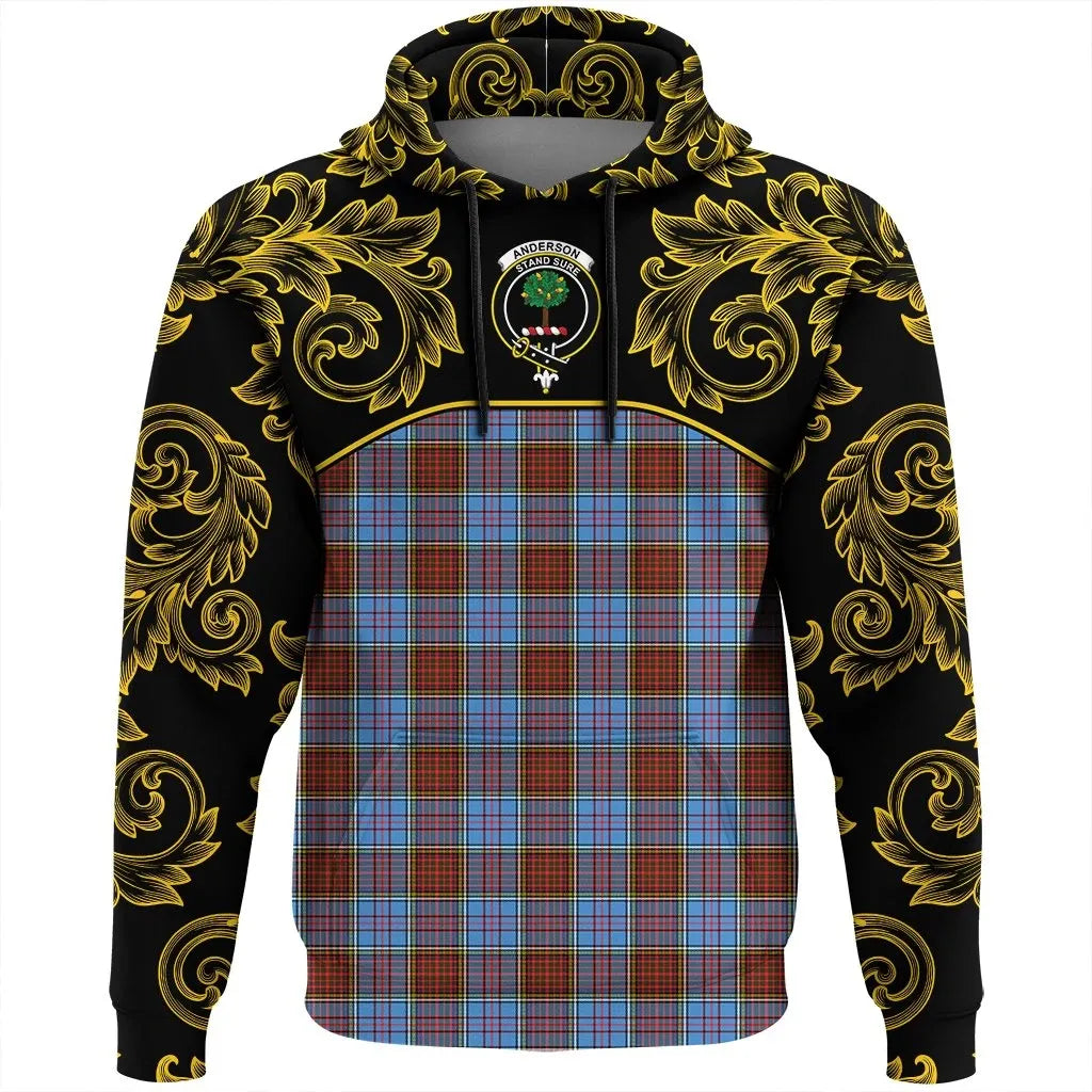 Printivon Anderson Modern Tartan Clan Crest Hoodie Empire I