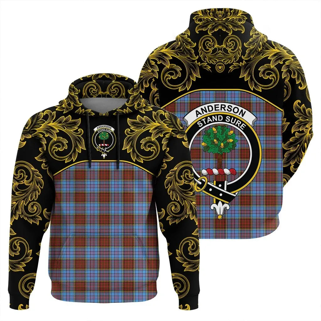 Printivon Anderson Modern Tartan Clan Crest Hoodie Empire I