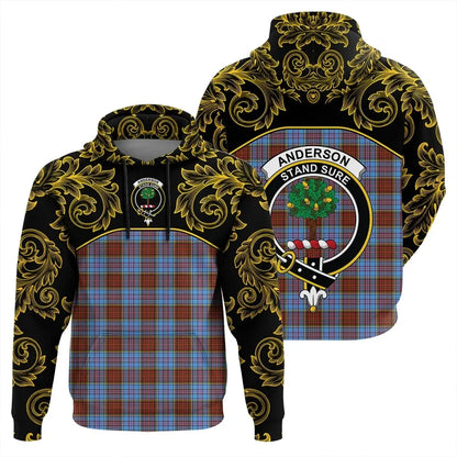 Printivon Anderson Modern Tartan Clan Crest Hoodie Empire I