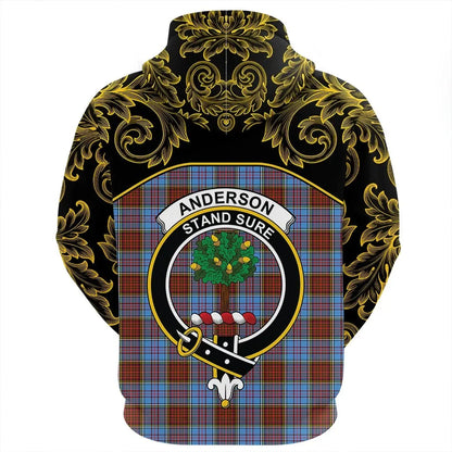 Printivon Anderson Modern Tartan Clan Crest Hoodie Empire I