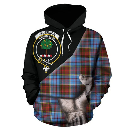 Printivon Anderson Modern Tartan Clan Crest Hoodie Patronage