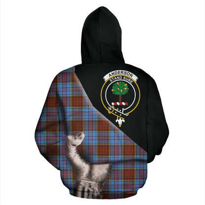 Printivon Anderson Modern Tartan Clan Crest Hoodie Patronage