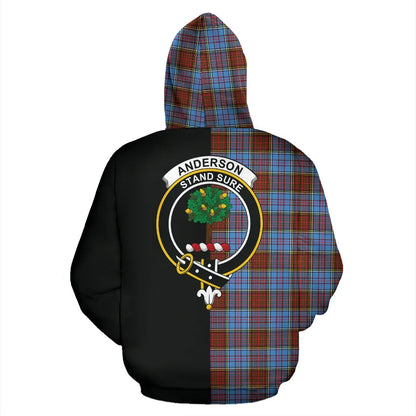 Printivon Anderson Modern Tartan Hoodie Half Of Me