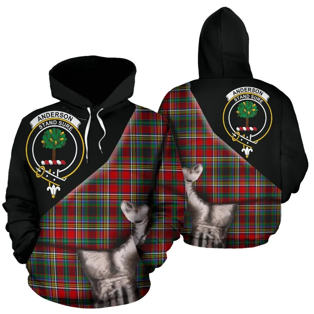 Printivon Anderson Of Arbrake Tartan Clan Crest Hoodie Patronage