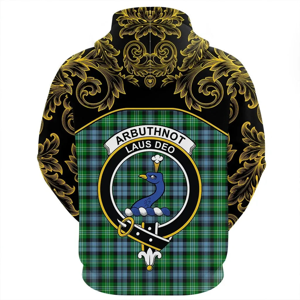 Printivon Arbuthnot Ancient Tartan Clan Crest Zip Hoodie Empire I