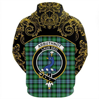 Printivon Arbuthnot Ancient Tartan Clan Crest Zip Hoodie Empire I