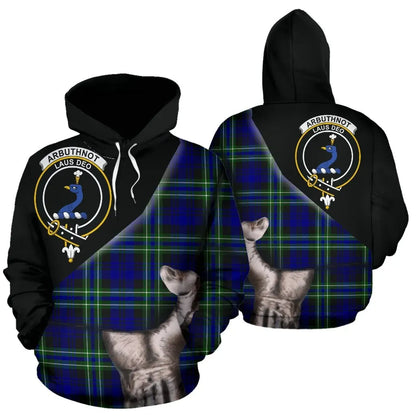 Printivon Arbuthnot Modern Tartan Clan Crest Hoodie Patronage