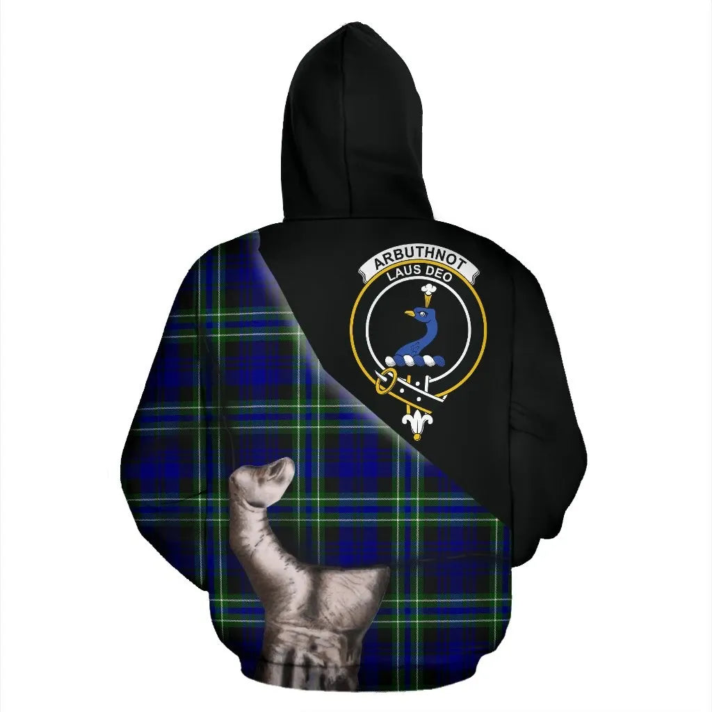 Printivon Arbuthnot Modern Tartan Clan Crest Hoodie Patronage