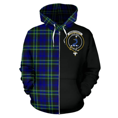 Printivon Arbuthnot Modern Tartan Hoodie Half Of Me