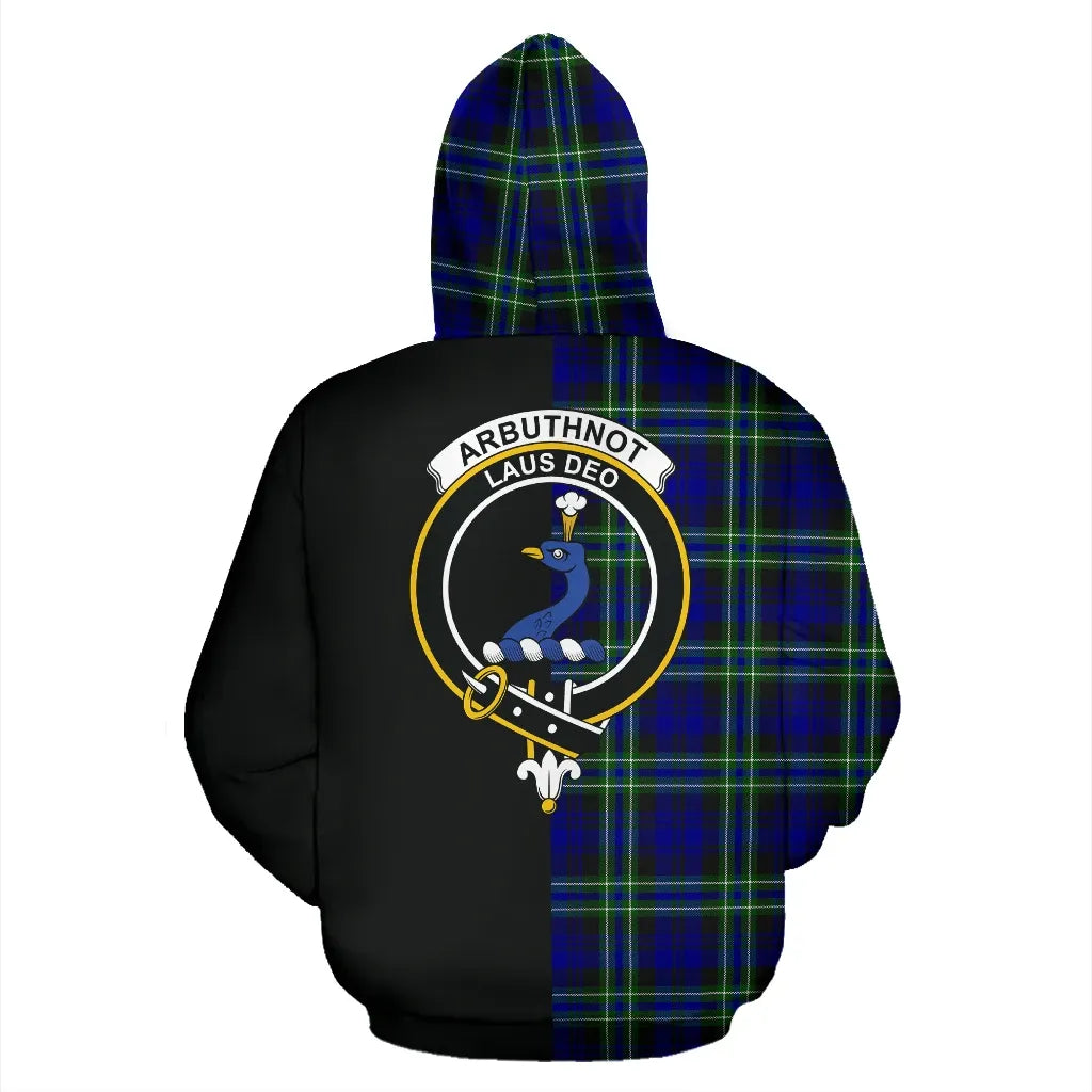 Printivon Arbuthnot Modern Tartan Hoodie Half Of Me