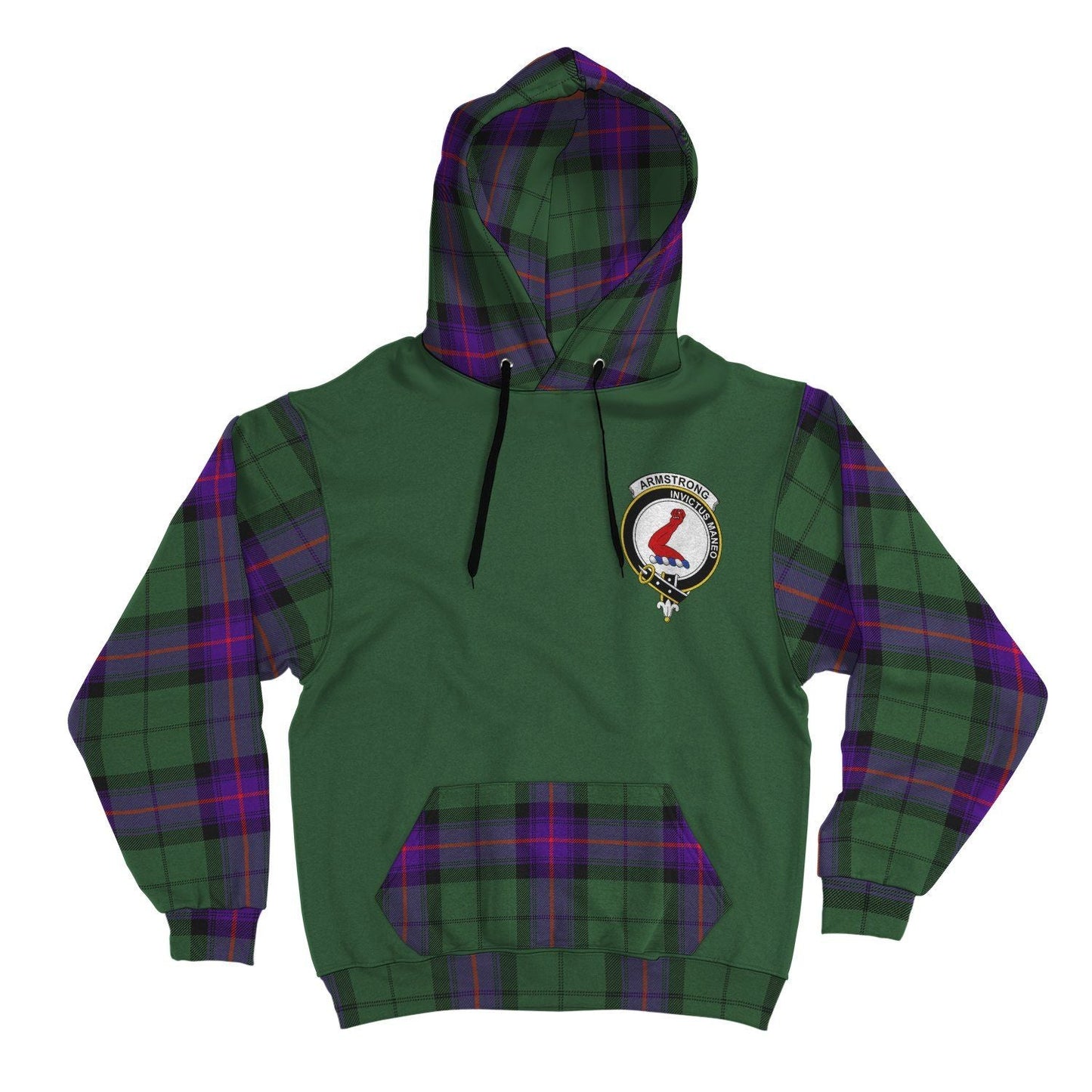 Printivon Armstrong Clans Tartan All Over Hoodie Sleeve Color