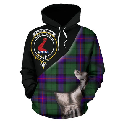 Printivon Armstrong Modern Tartan Clan Crest Hoodie Patronage