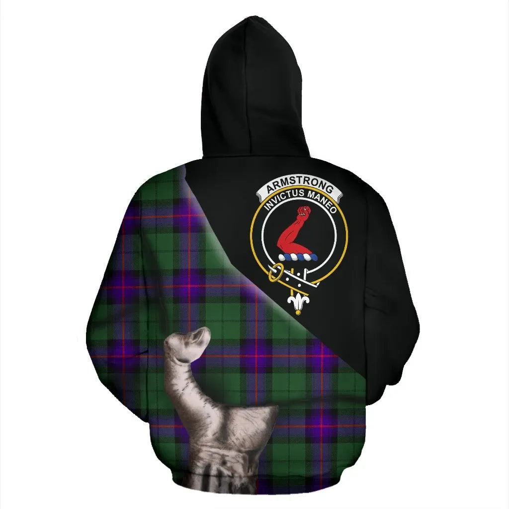 Printivon Armstrong Modern Tartan Clan Crest Hoodie Patronage